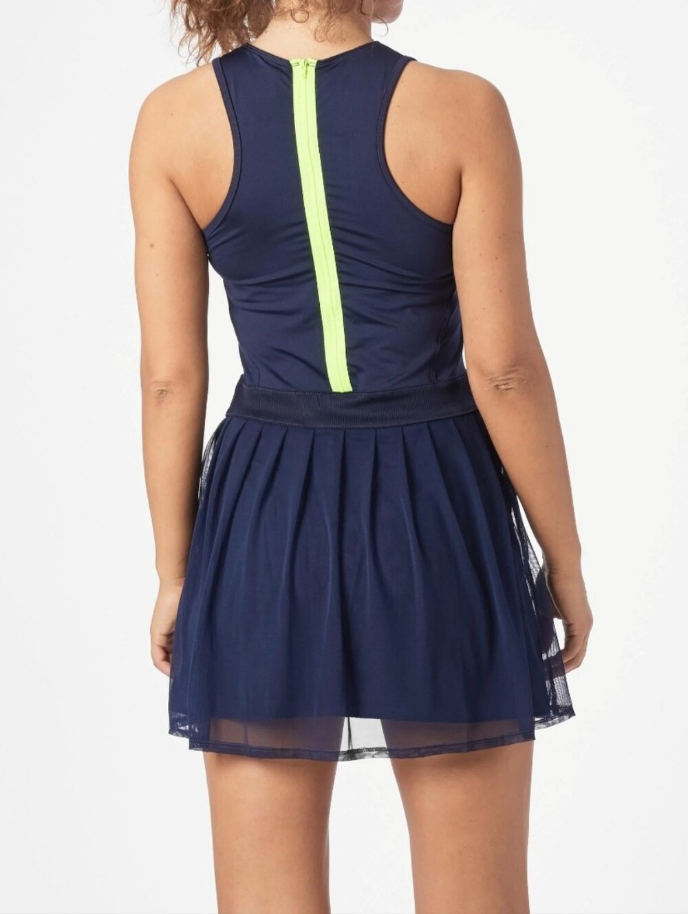 Lucky in Love Navy Blue Athletic Tennis Dress NWT Pleated Tennisprep Neon Zip-up - Picture 14 of 14